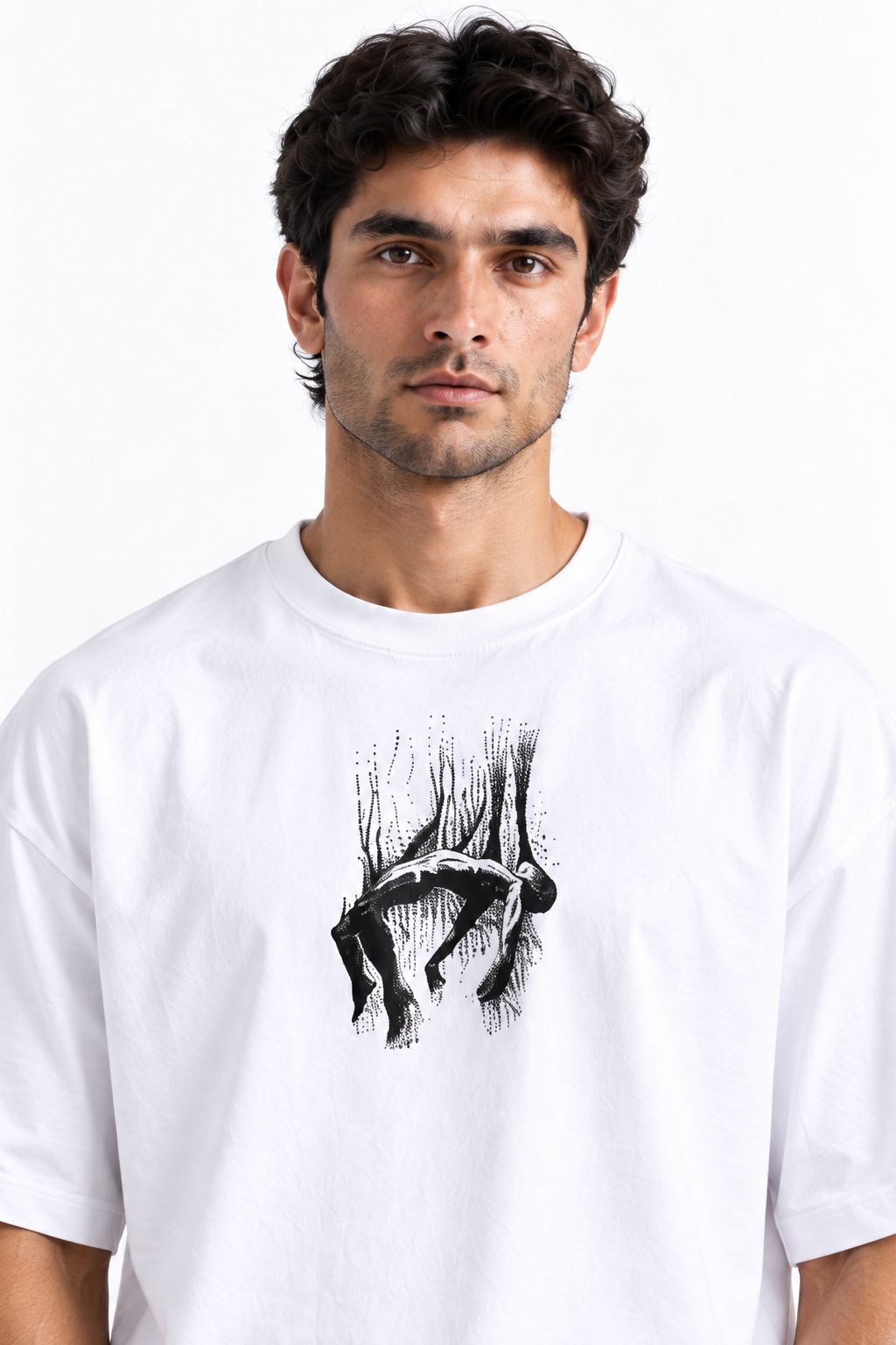 Shadow Art Oversized T-Shirt White