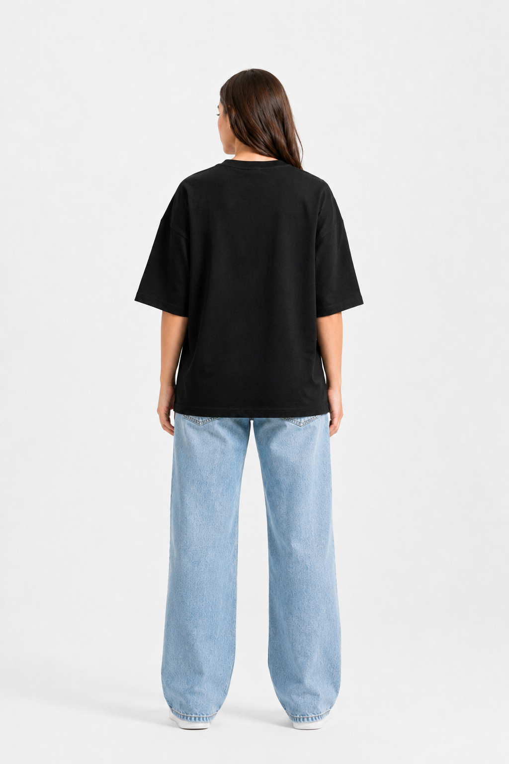Rose Face Graphic Oversized T-Shirt – Black Streetwear