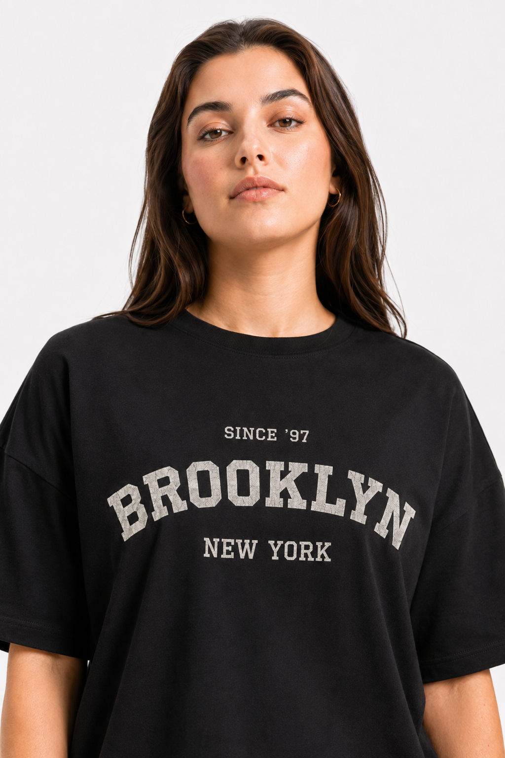 Brooklyn ’97 Oversized Graphic T-Shirt – Black