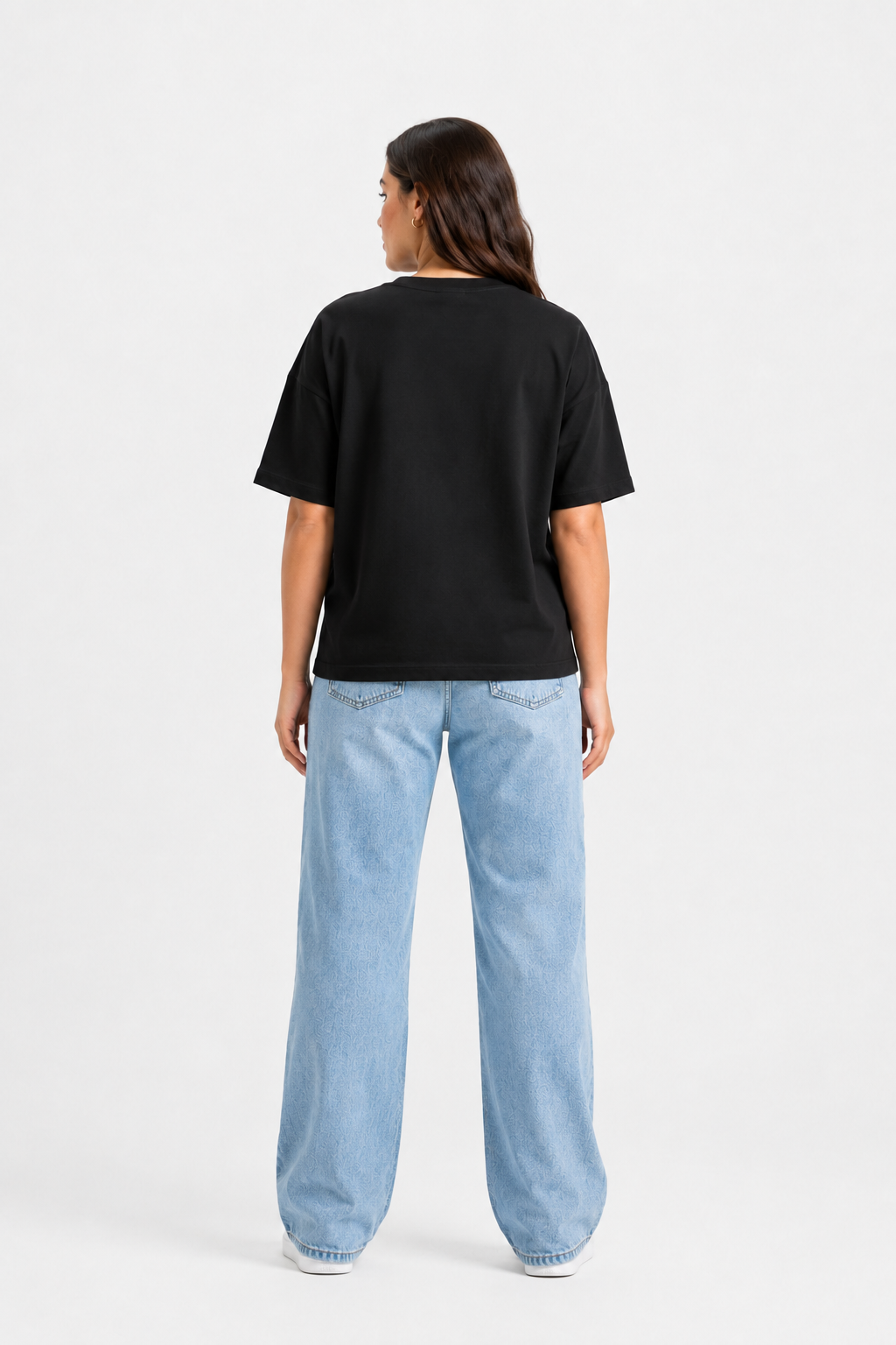 Whatever Script Graphic Oversized T-Shirt – Black