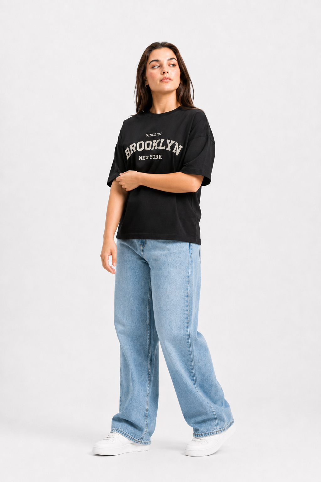 Brooklyn ’97 Oversized Graphic T-Shirt – Black