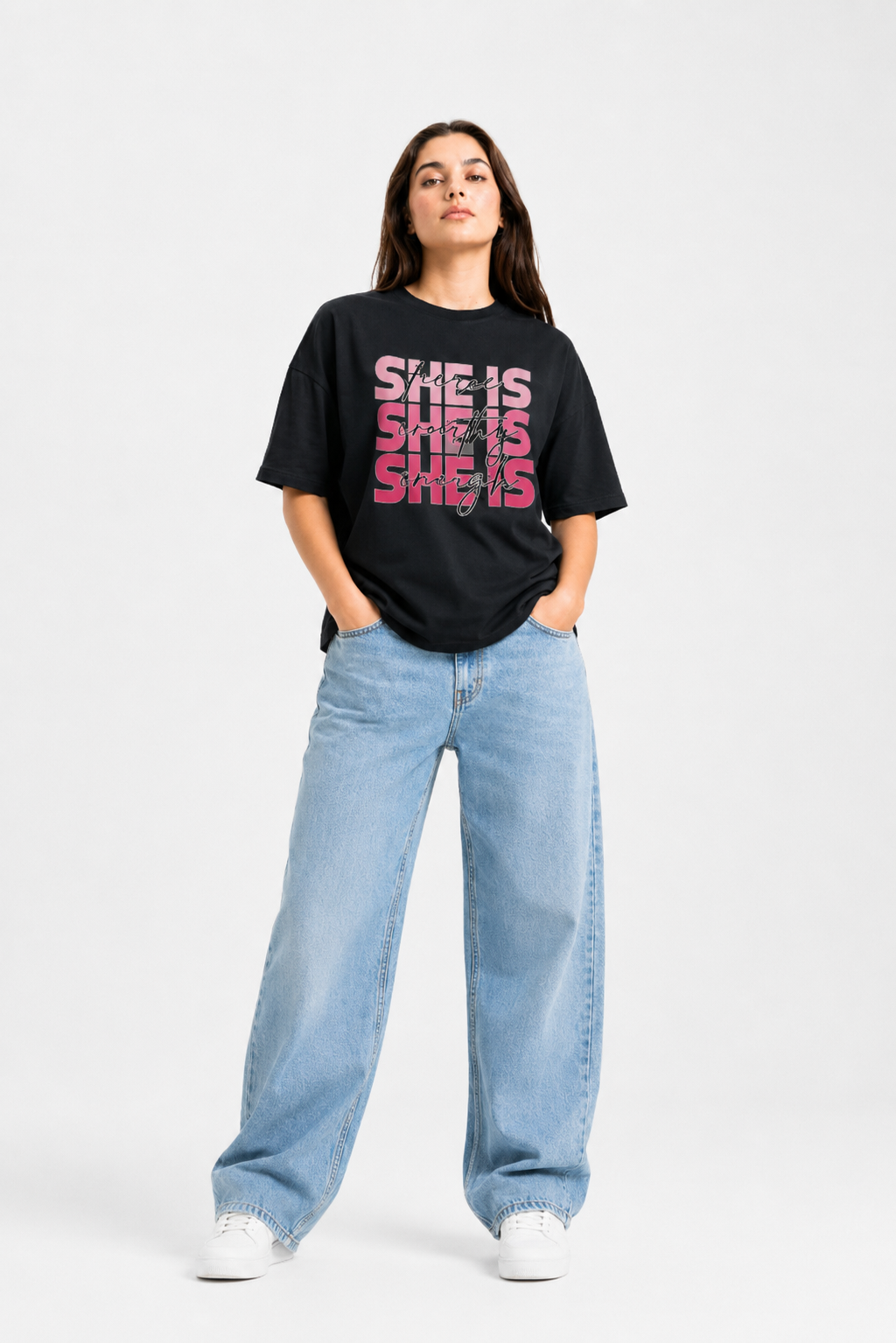 Self Love Graphic Oversized T-Shirt Black