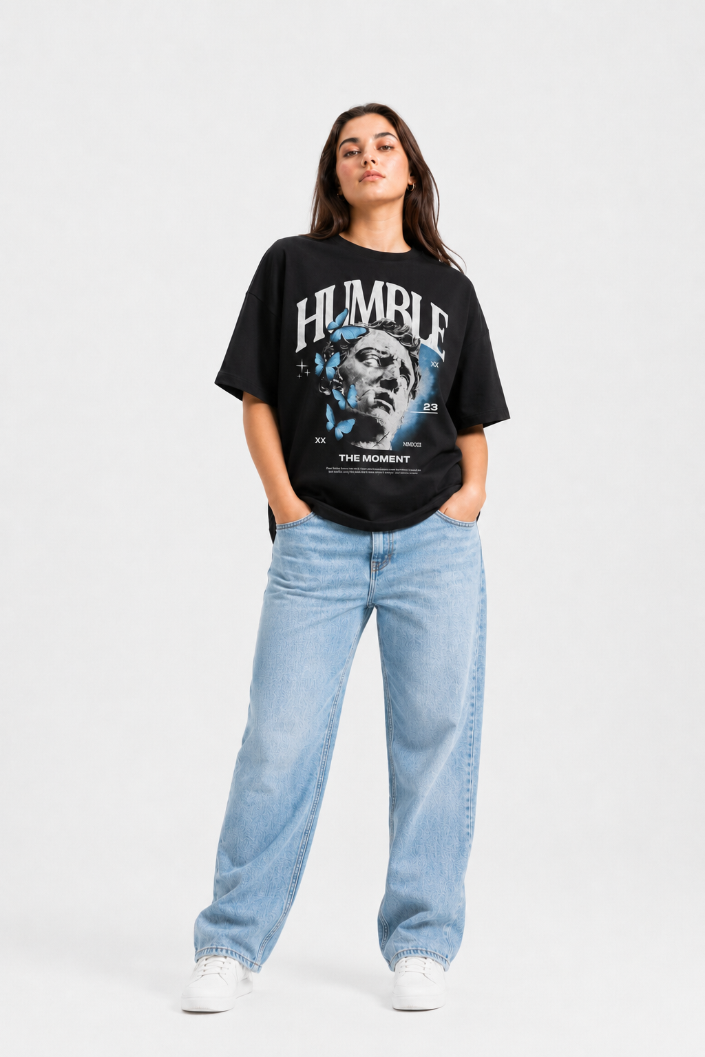 HUMBLE “The Moment” Graphic Oversized T-Shirt – Black