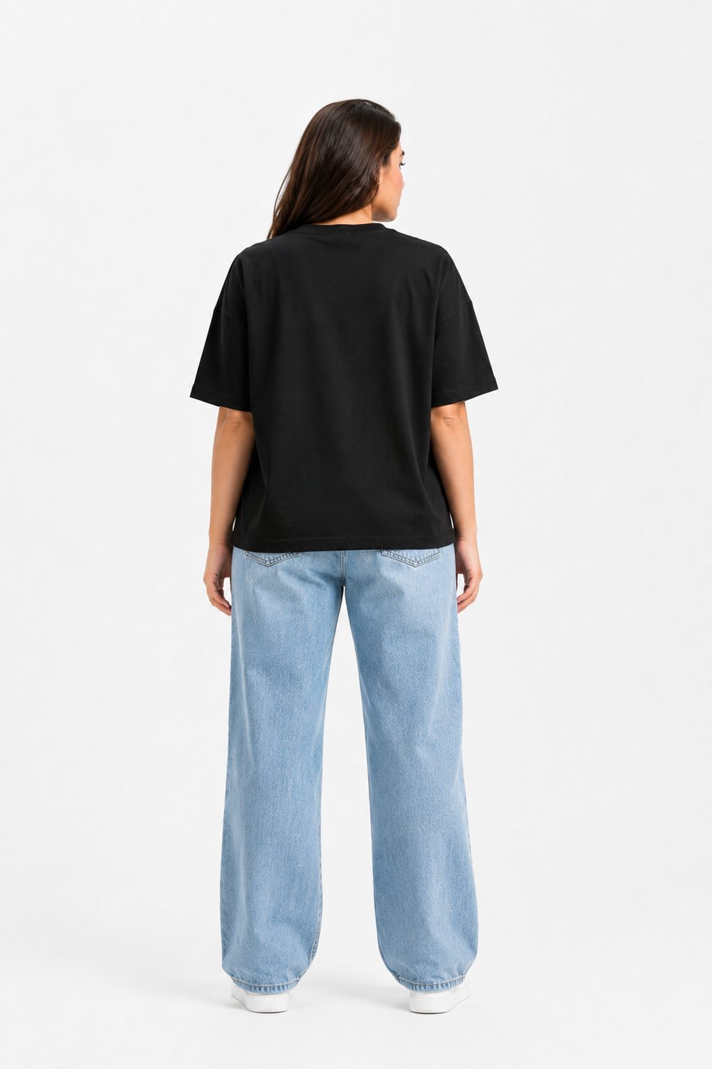 You Don’t Have to Be Perfect Floral Graphic Oversized T-Shirt Black