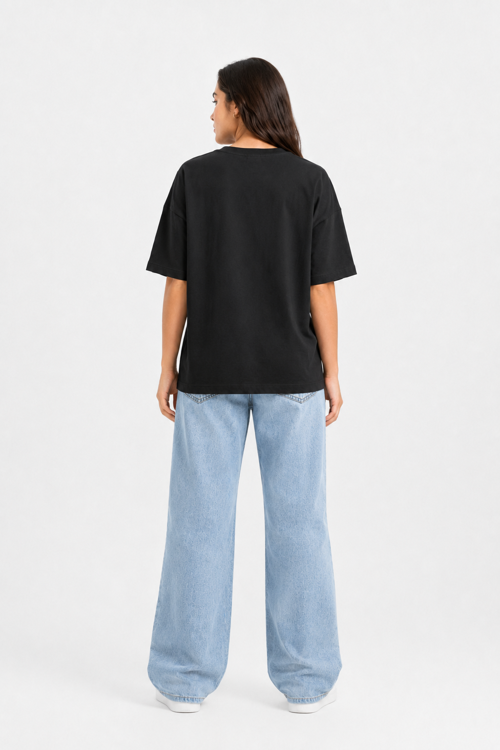 History Graphic Oversized T-Shirt Black