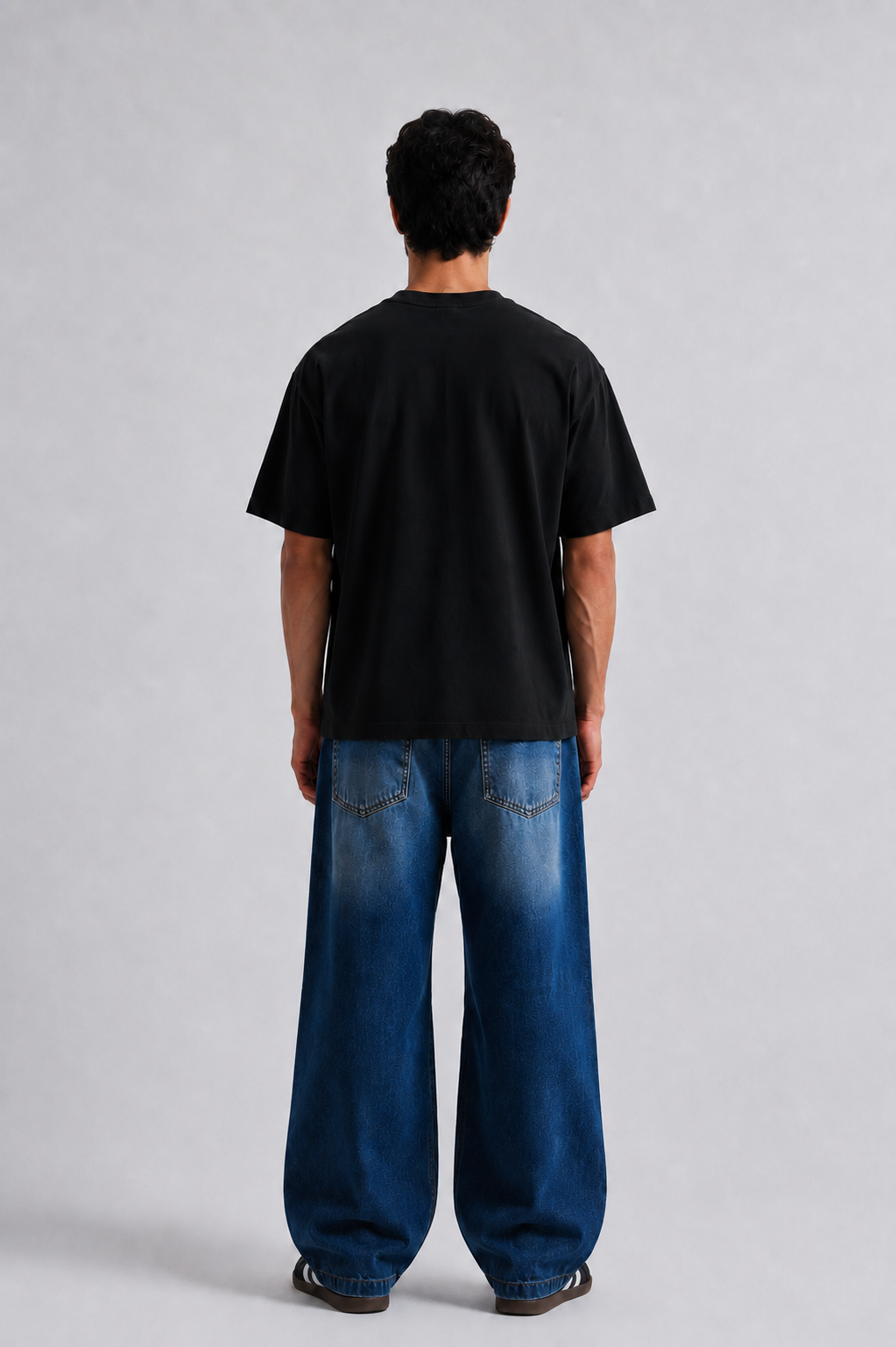 Back view of STARK REDEMPTION Tee oversized heavyweight cotton t-shirt