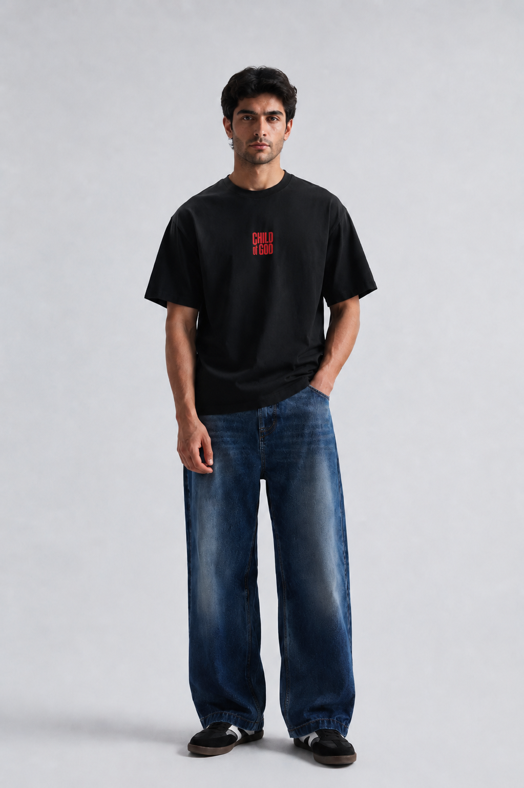 STARK REDEMPTION Tee black oversized 240 GSM cotton t-shirt for men Pakistan