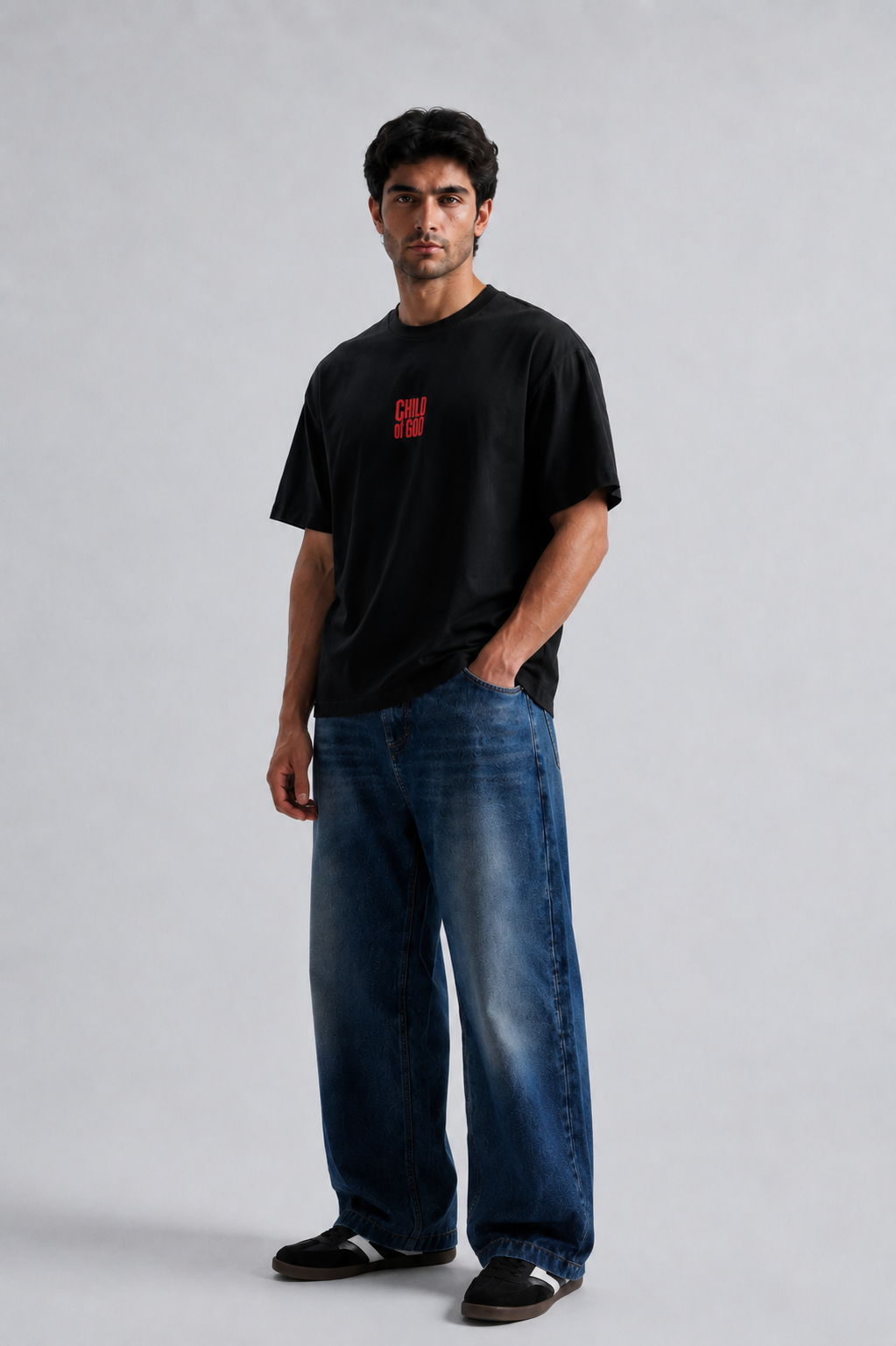 STARK REDEMPTION Tee black oversized 240 GSM cotton t-shirt for men Pakistan