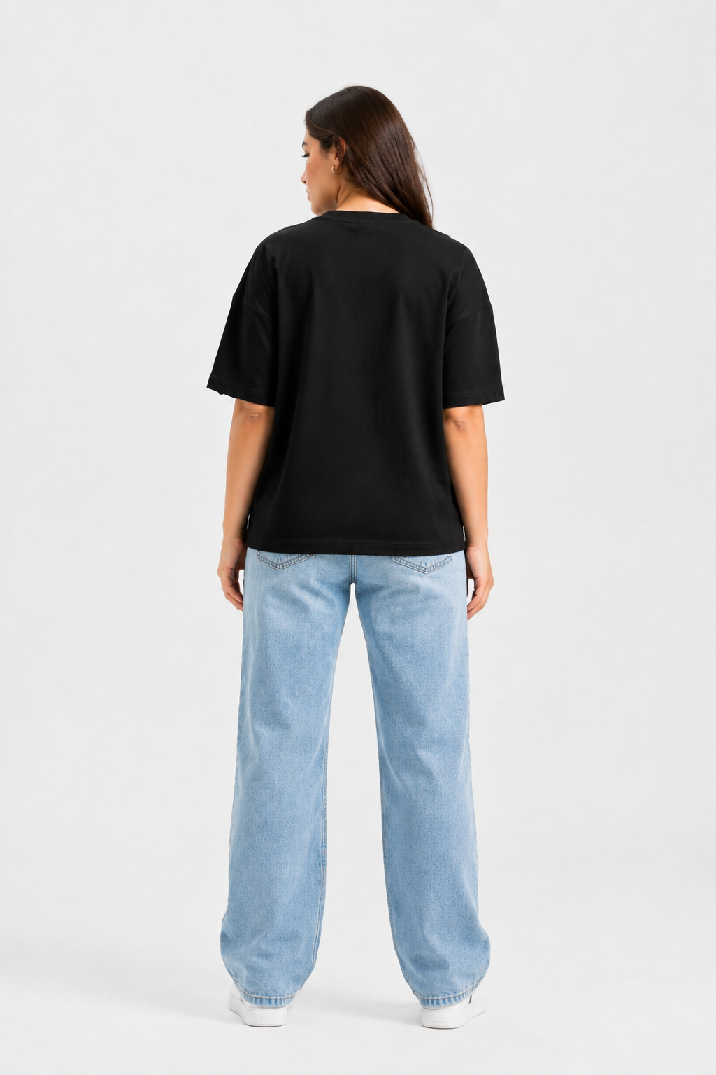 Money Bow Graphic Oversized T-Shirt Black