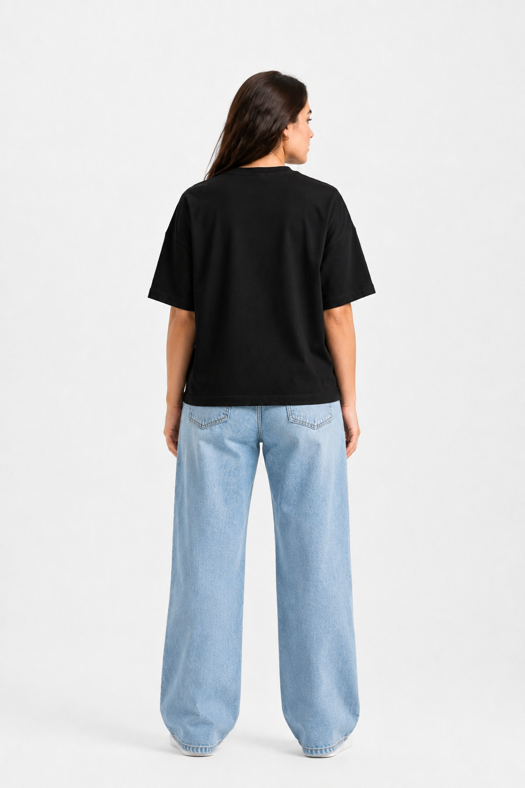 Infernal Script Oversized Graphic T-Shirt Black