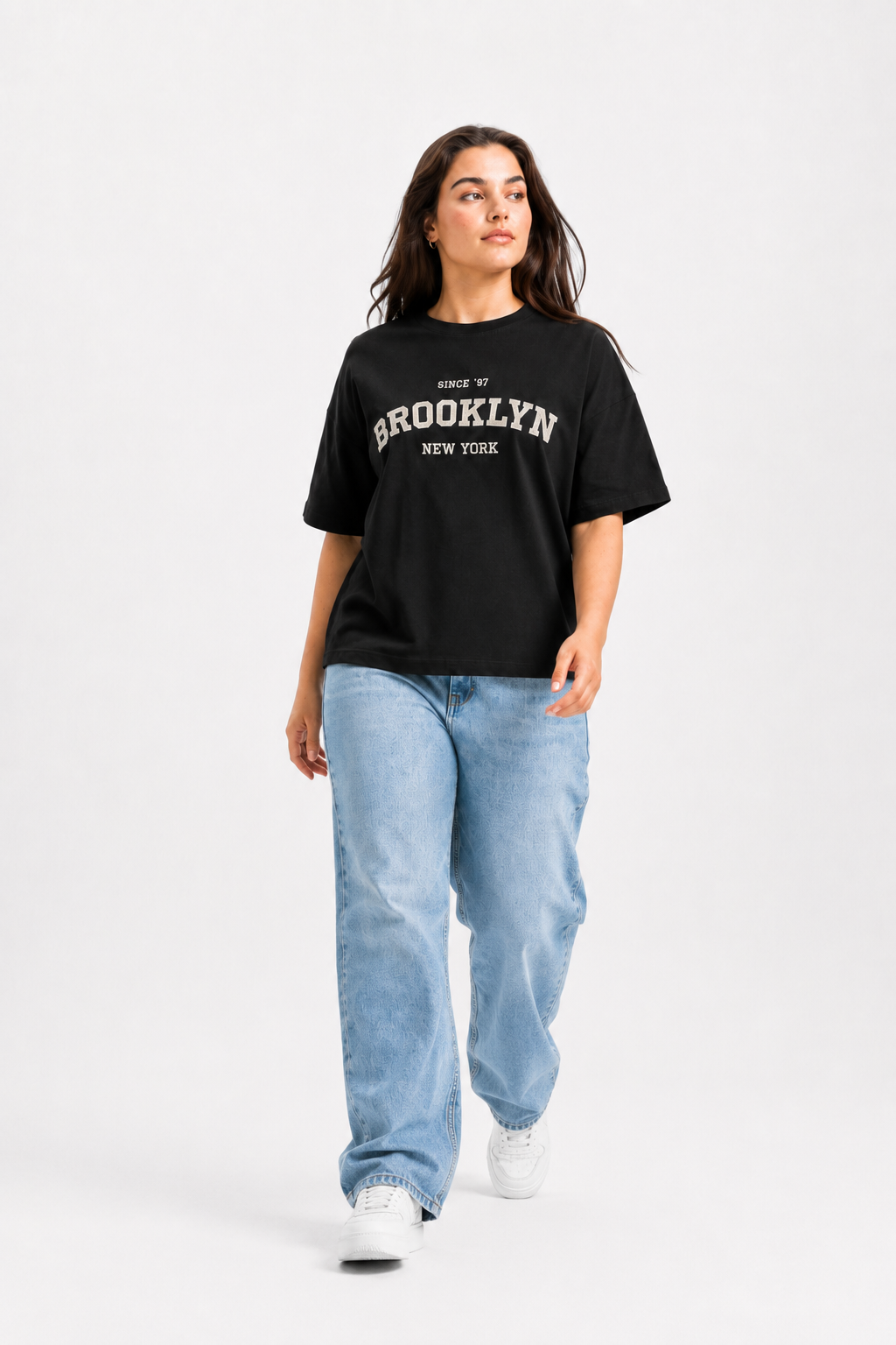 Brooklyn ’97 Oversized Graphic T-Shirt – Black