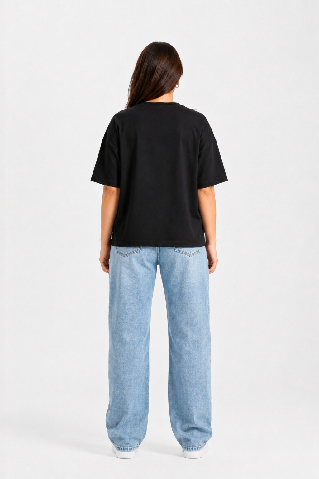 She Is Enough Graphic Oversized T-Shirt Black