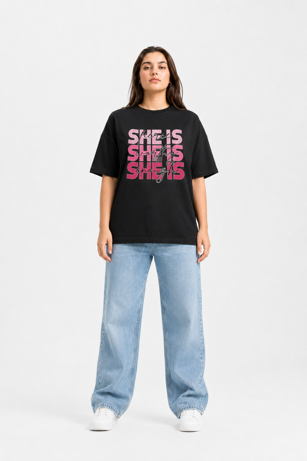 Self Love Graphic Oversized T-Shirt Black