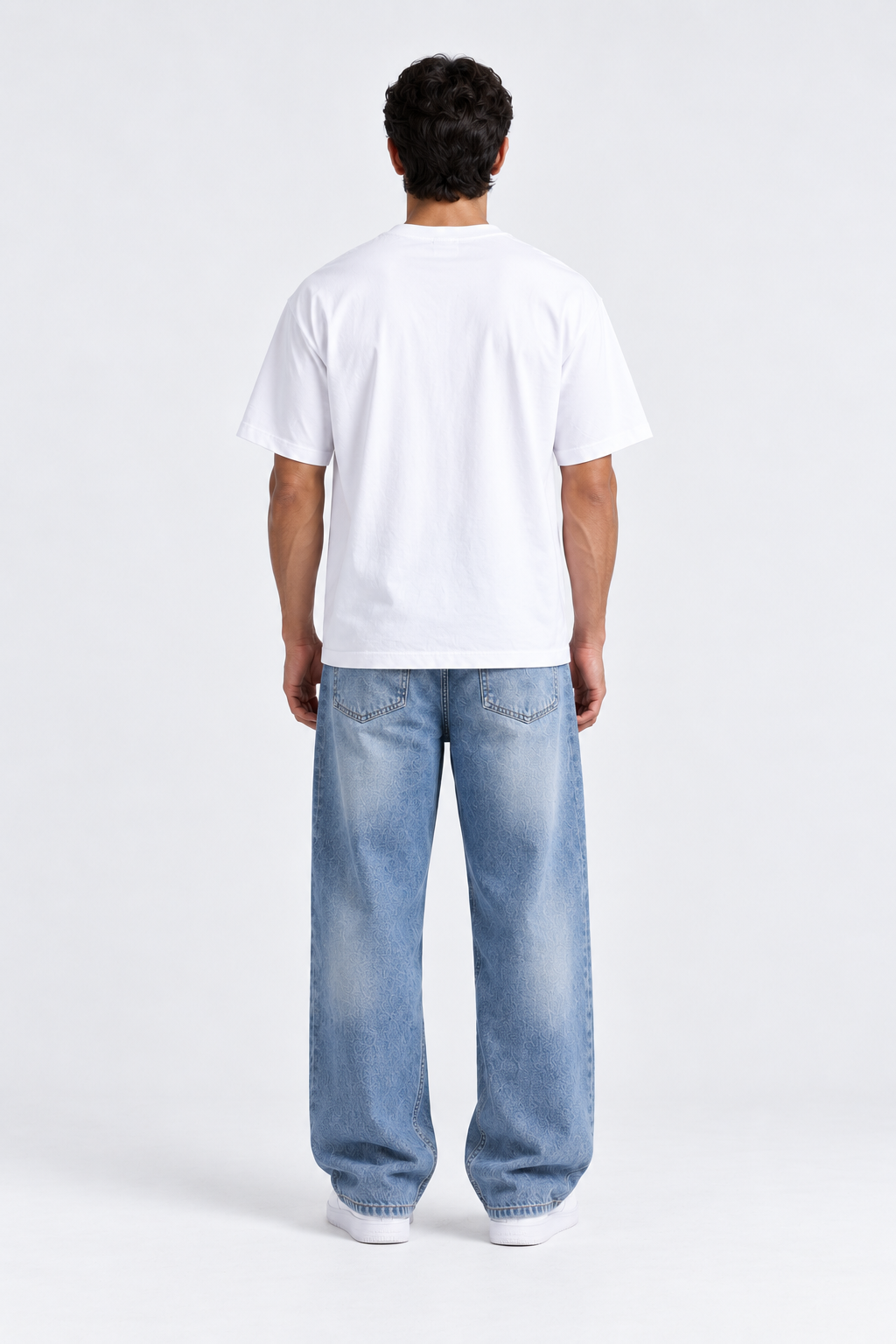 Metal Font Graphic Oversized T-Shirt - White