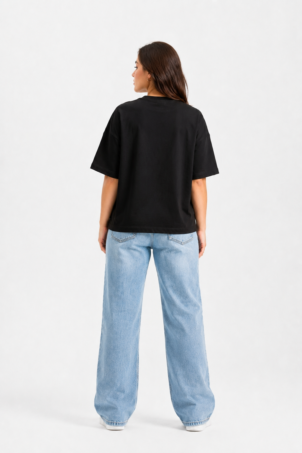 Butterfly Freedom Graphic Oversized T-Shirt Black