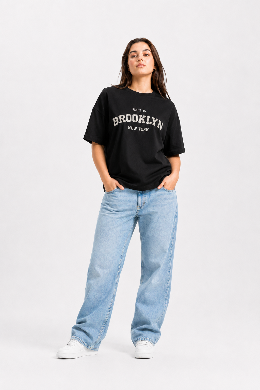 Brooklyn ’97 Oversized Graphic T-Shirt – Black