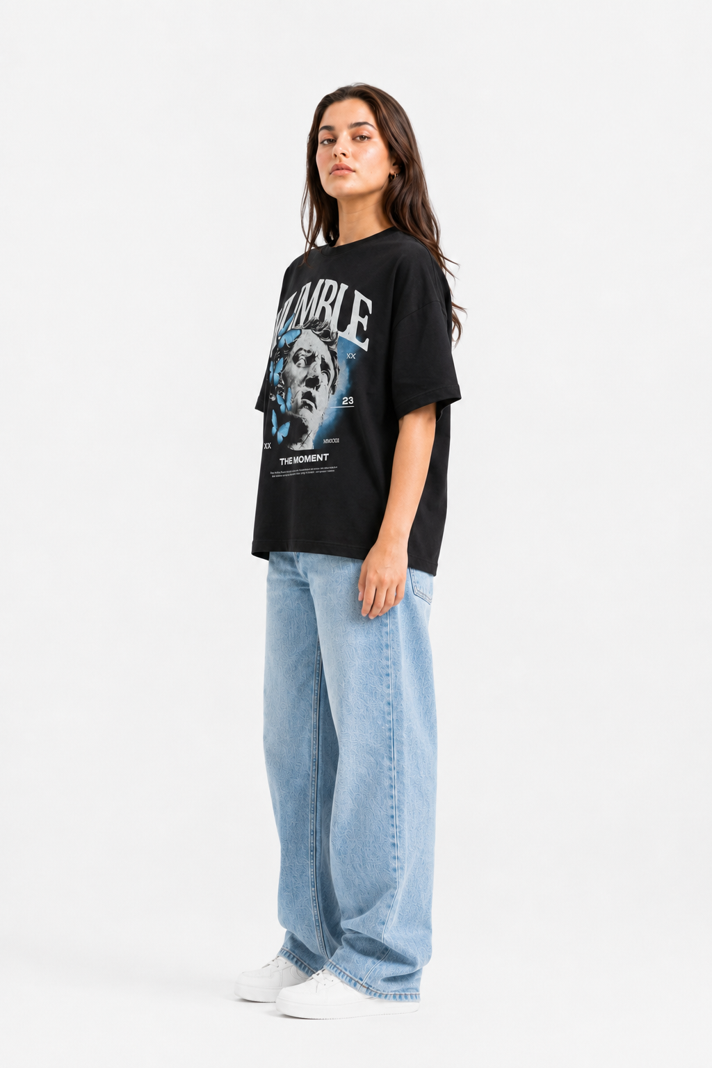 HUMBLE “The Moment” Graphic Oversized T-Shirt – Black
