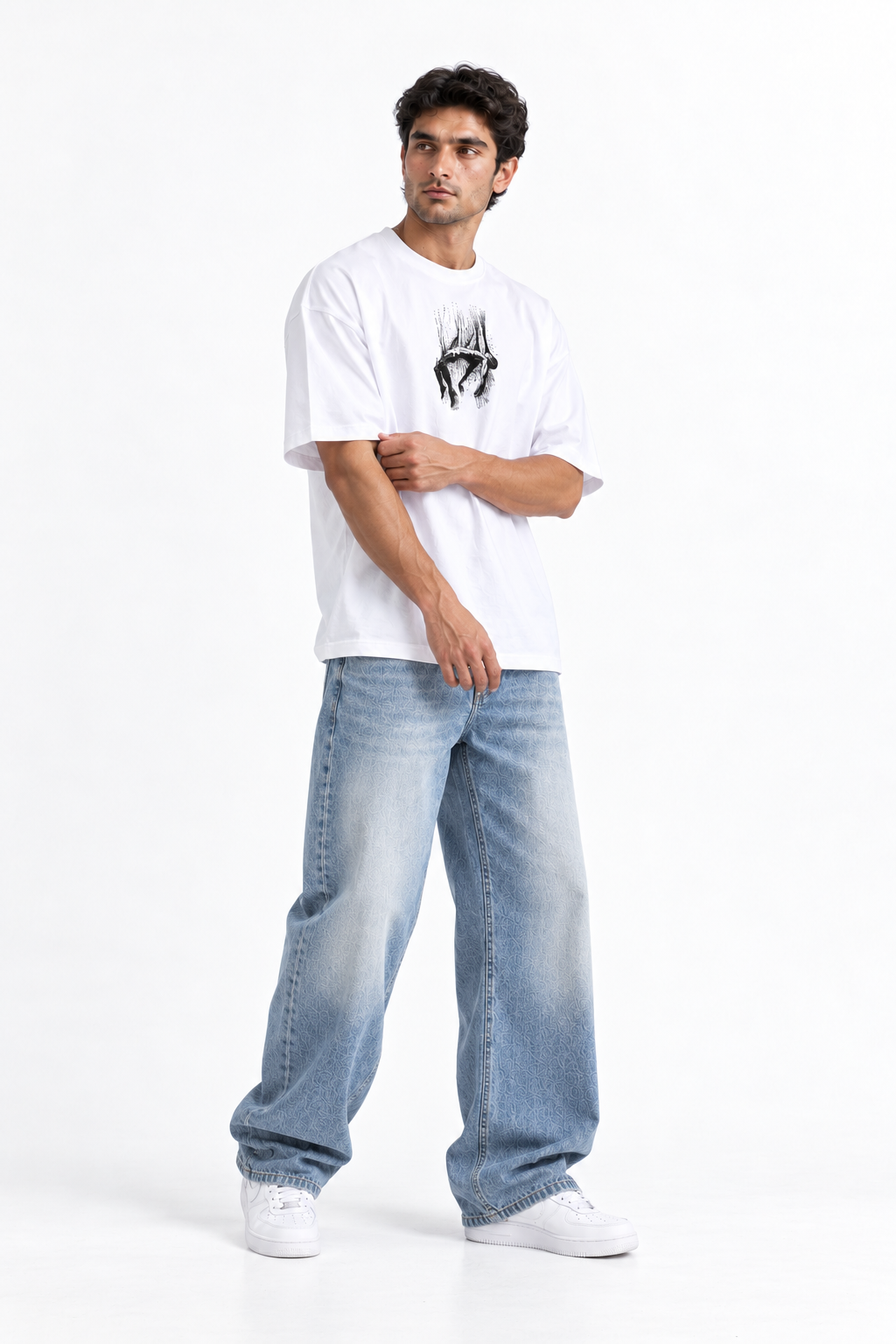 Shadow Art Oversized T-Shirt White