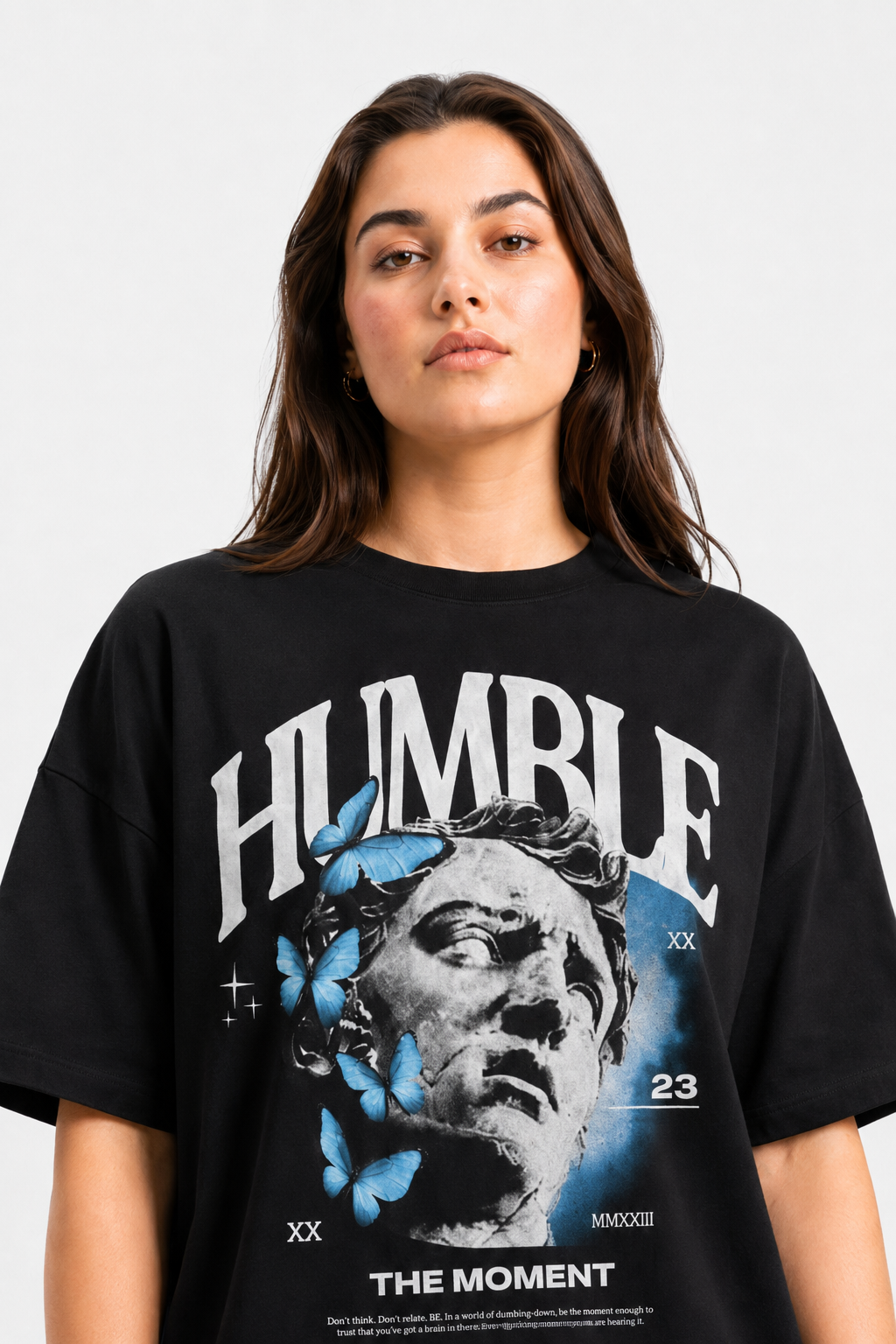 HUMBLE “The Moment” Graphic Oversized T-Shirt – Black