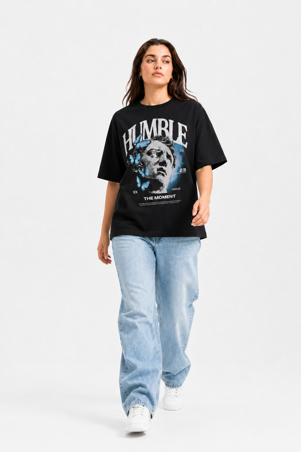HUMBLE “The Moment” Graphic Oversized T-Shirt – Black
