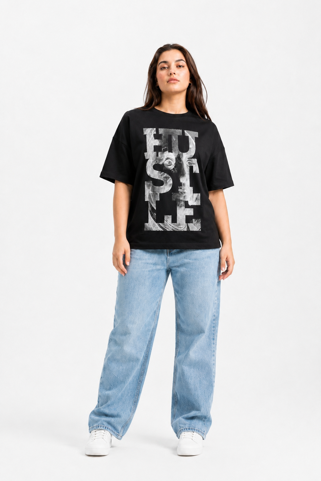 FUSE Graphic Oversized T-Shirt – Black